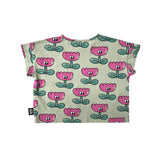 Little Man Happy - Happy Flower Cropped T-Shirt