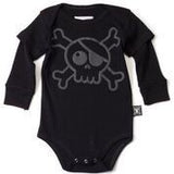 Nununu Black Big Skull Onesie