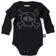 Nununu Black Big Skull Onesie