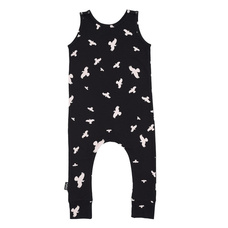 Moi Black Raven Print Jump Suit | Last one