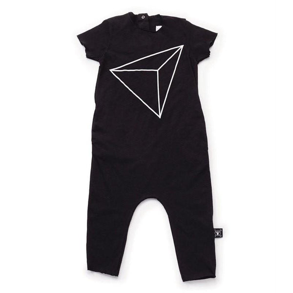 Nununu Black Short Sleeve Overall