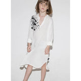 Nununu white spotted kaftan