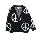 Little Man Happy PEACE Knit Cardigan | Last One