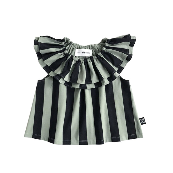 Little Man Happy STRIPED Frill Top