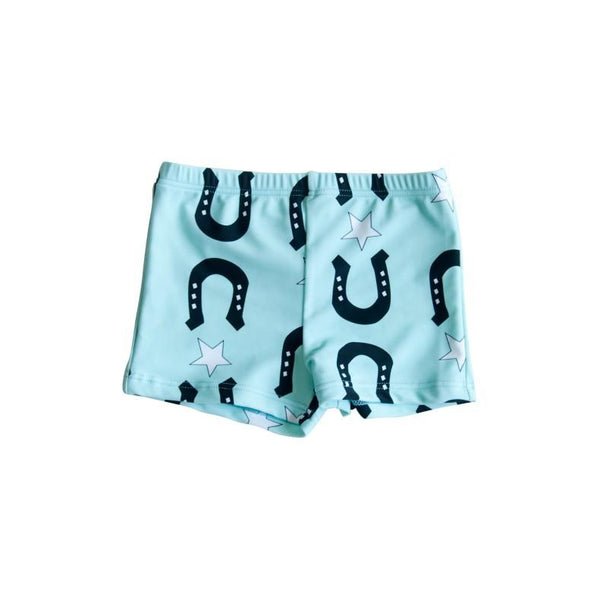 Mint Swimshorts Stars and Unicorns